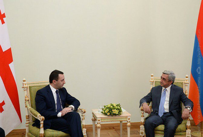 Սերժ Սարգսյանն ընդունել է Վրաստանի վարչապետ Իրակլի Ղարիբաշվիլիին