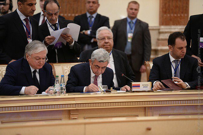 Հայաստանը ստորագրեց Եվրասիականին տնտեսական միությանը միանալու պայմանագիրը