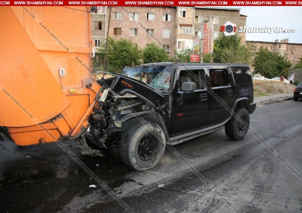 Երևանում Hummer-ի 43-ամյա վարորդը խմած վիճակում բախվել է աղբատար Volvo-ին․ կա վիրավոր